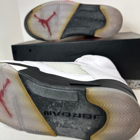 Air Jordan 5 Retro Fire Red Silver Tongue Men’s 9.5 (2012) – Style 136027-100 - Picture 15 of 16